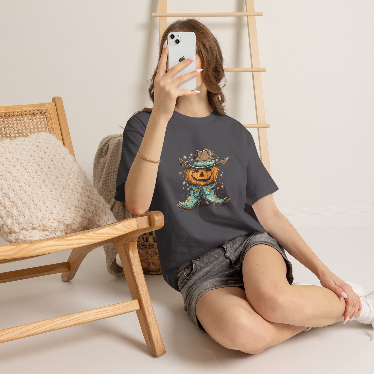 Pumpkin Cowboy Tee — Halloween Western Jack-O’-Lantern T-Shirt