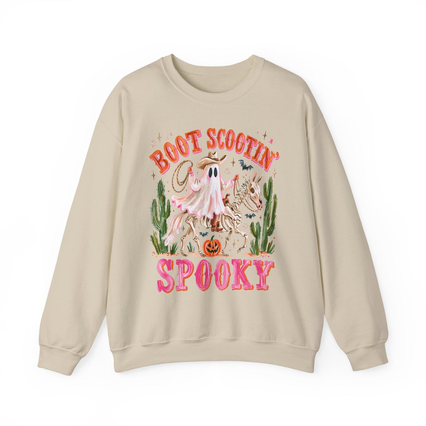 Boot Scootin' Spooky Sweatshirt — Western Halloween Ghost Crewneck