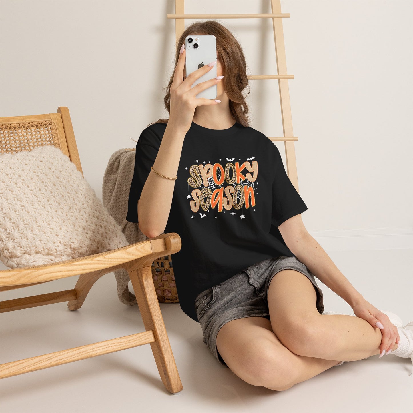 Spooky Season Tee — Retro Orange Halloween Graphic T-Shirt