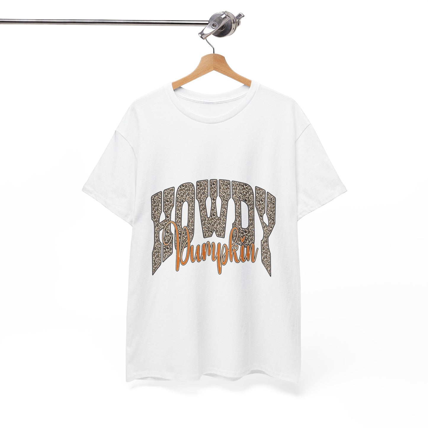 Howdy Pumpkin T‑Shirt — Retro Leopard Print Fall Tee