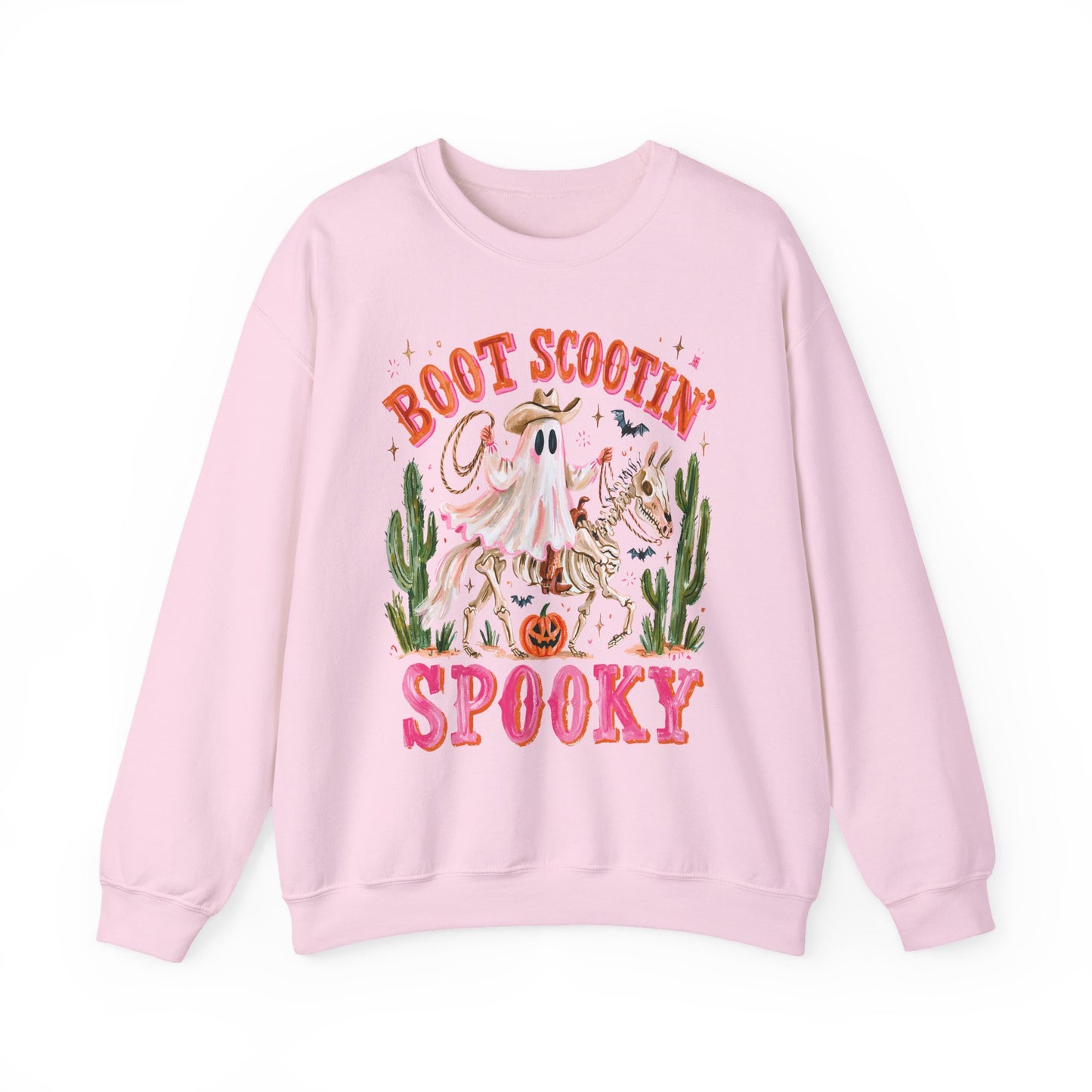 Boot Scootin' Spooky Sweatshirt — Western Halloween Ghost Crewneck