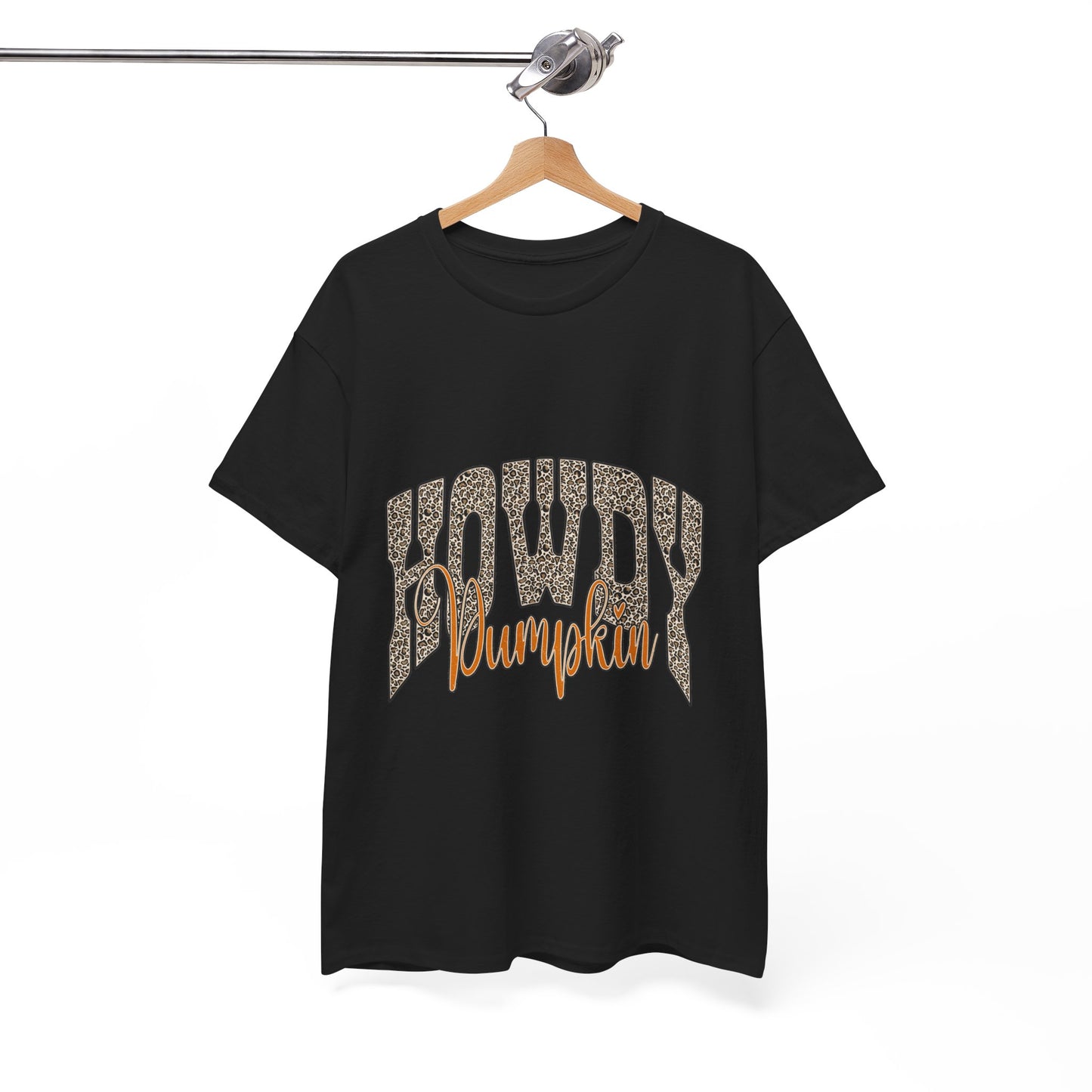 Howdy Pumpkin T‑Shirt — Retro Leopard Print Fall Tee