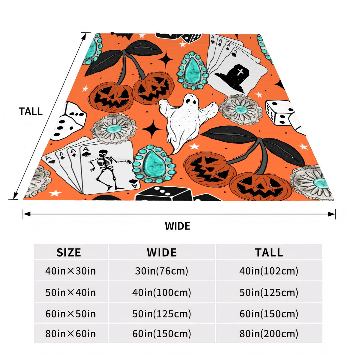 Flannel Throw Blanket Westernhalloween