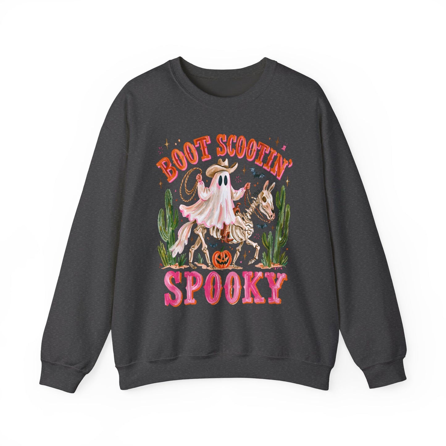 Boot Scootin' Spooky Sweatshirt — Western Halloween Ghost Crewneck