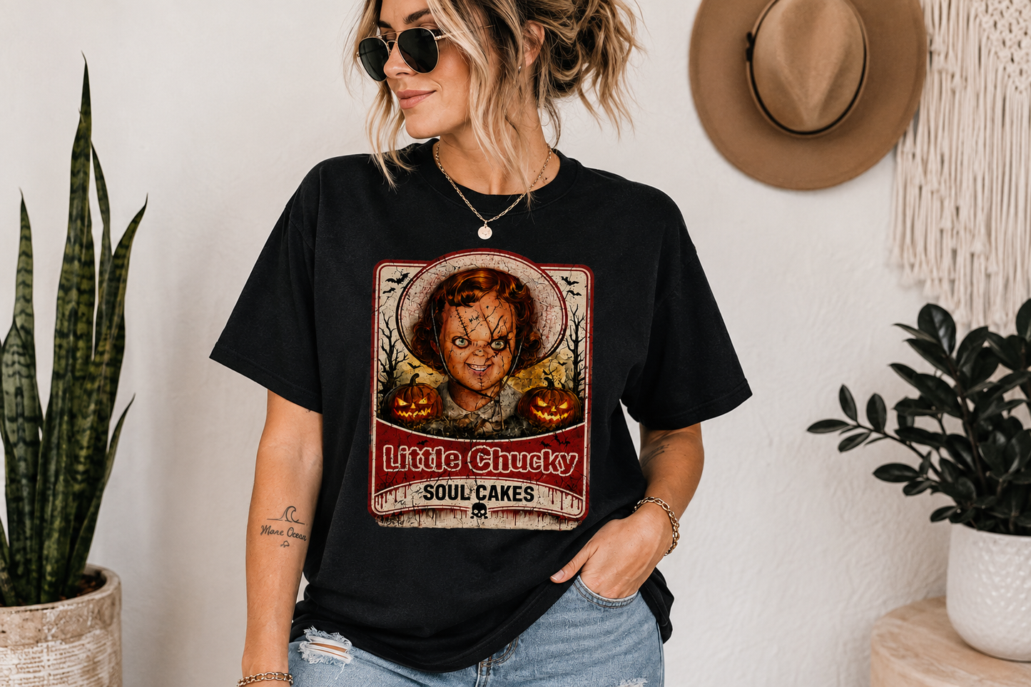 Little Chucky Soul Cakes Halloween Graphic Tee