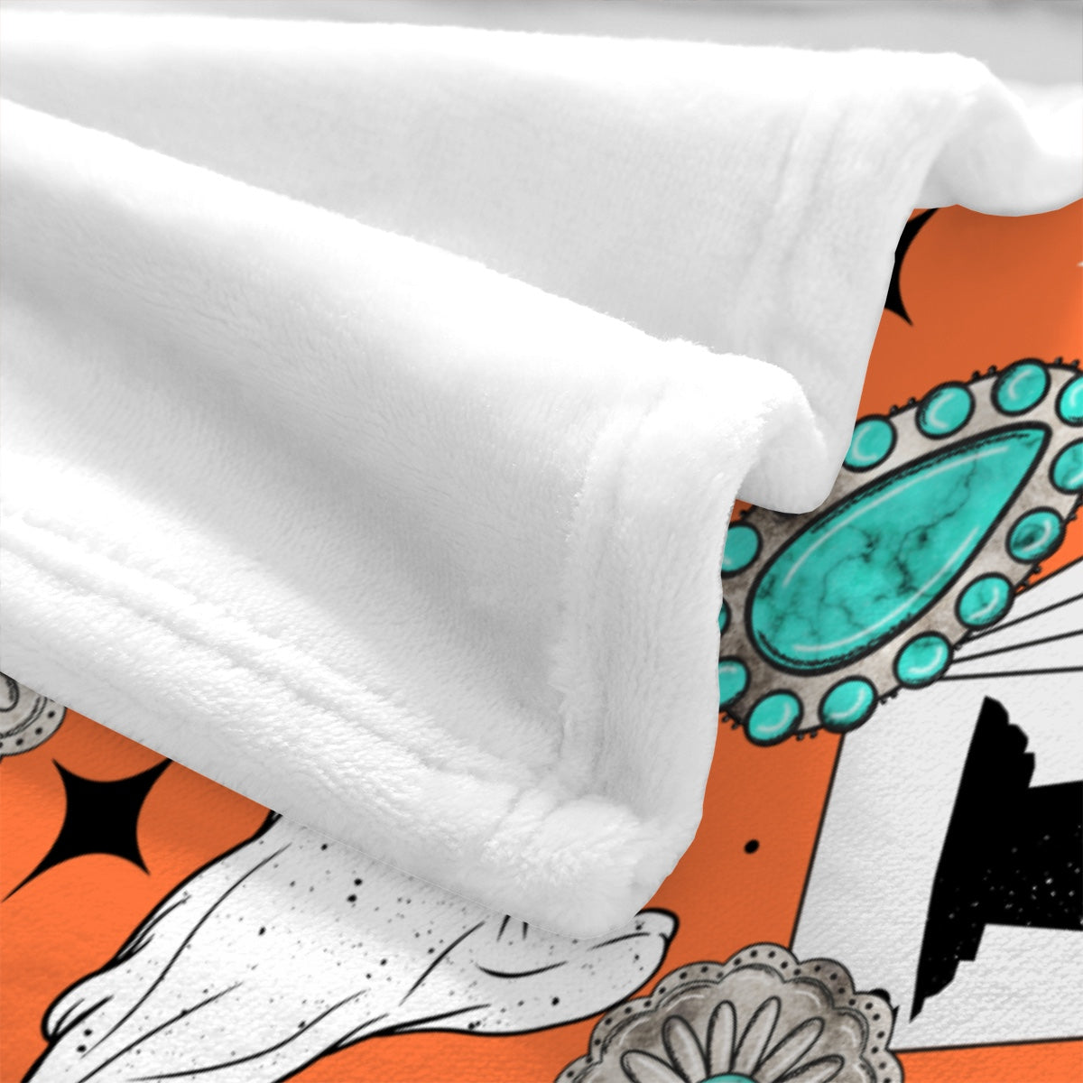 Flannel Throw Blanket Westernhalloween